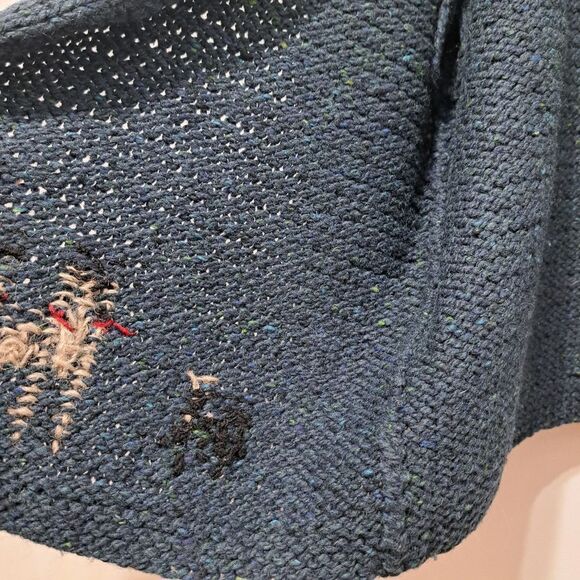 Vintage Knitting Needles For Margaret Hill Crochet Knit Sweater XL Green/Blue - Picture 15 of 17